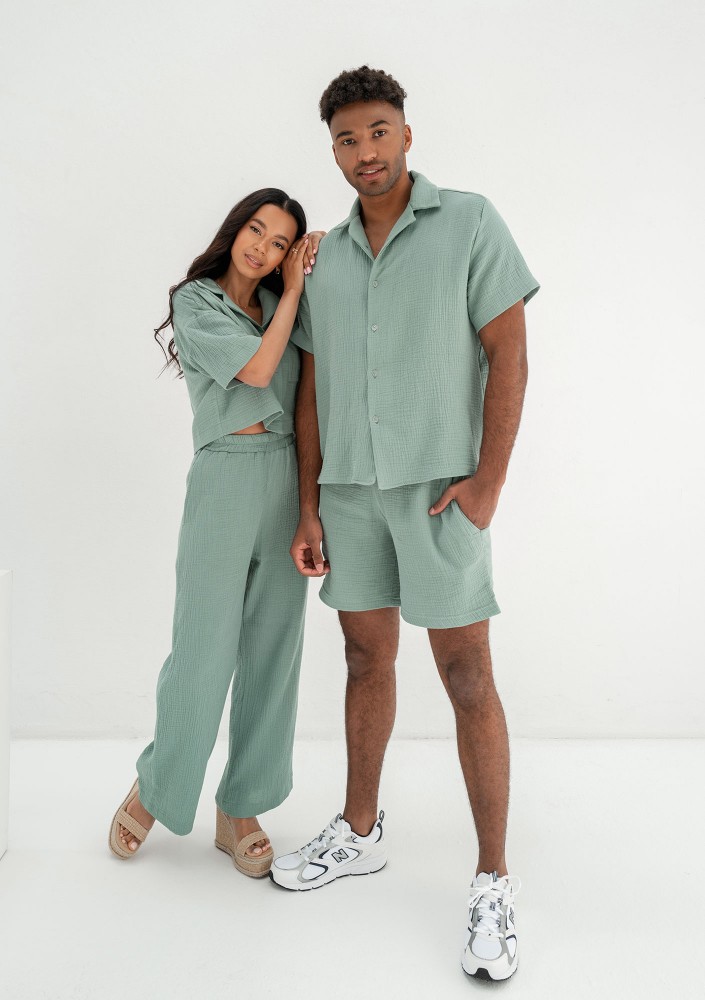 Thane - Minty muslin pants