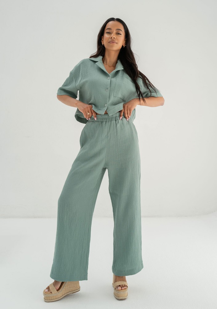 Thane - Minty muslin shirt