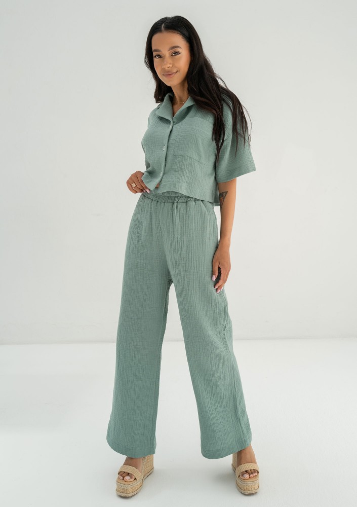 Thane - Minty muslin shirt