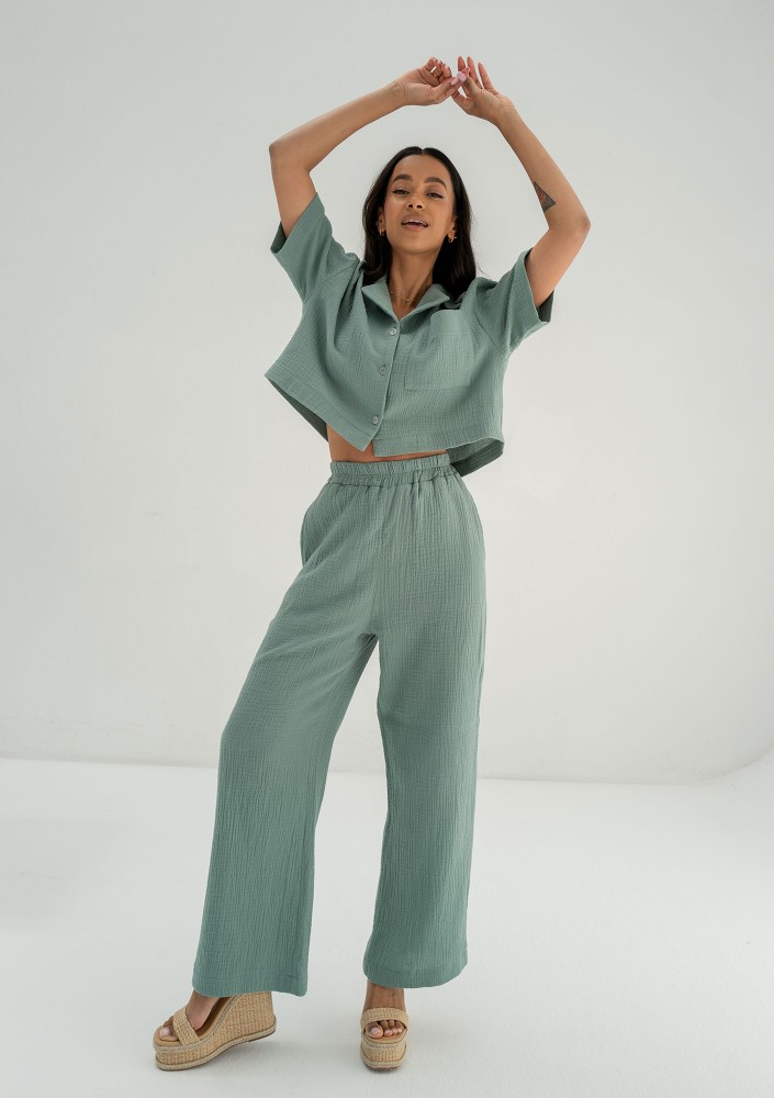 Thane - Minty muslin shirt