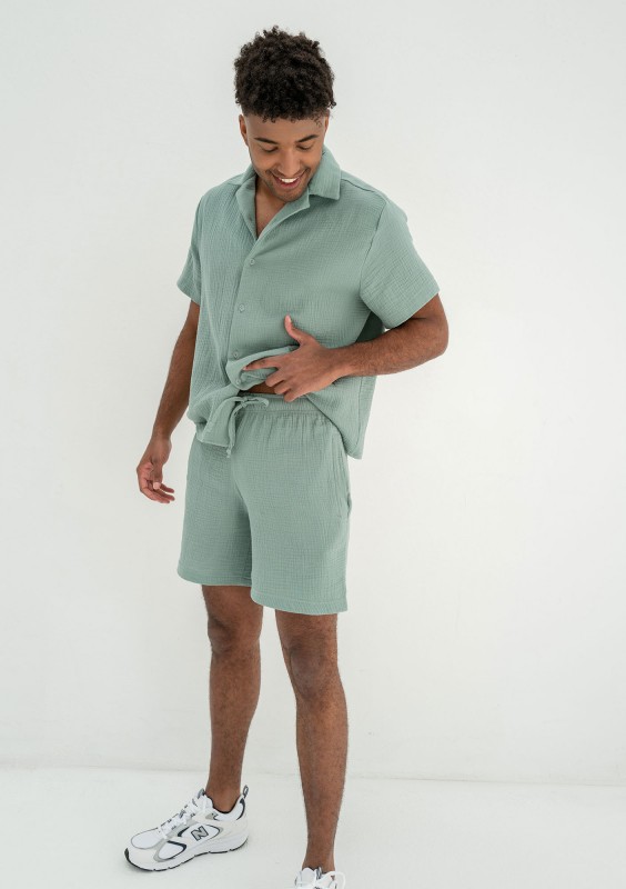 Zaco - Men's minty muslin shirt