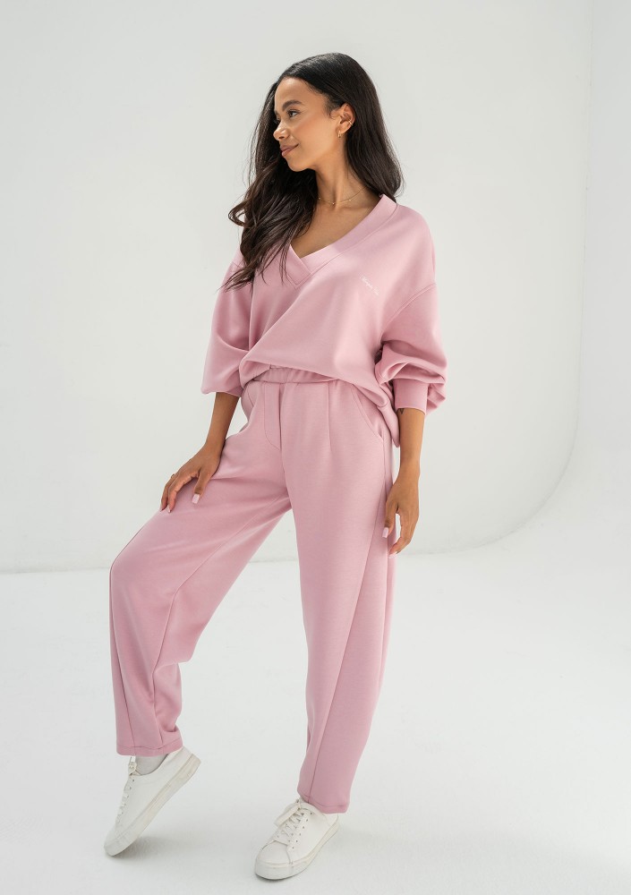 Ollie - Spodnie dresowe z dzianiny soft Pink