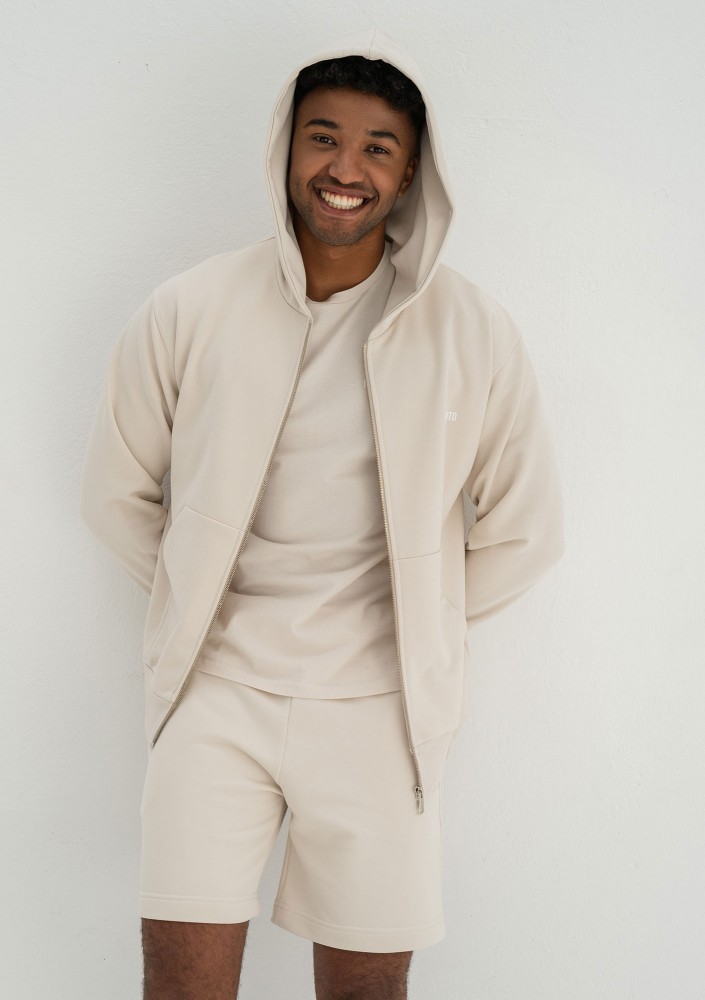 Pure - Men's coconuty zipped hoodie