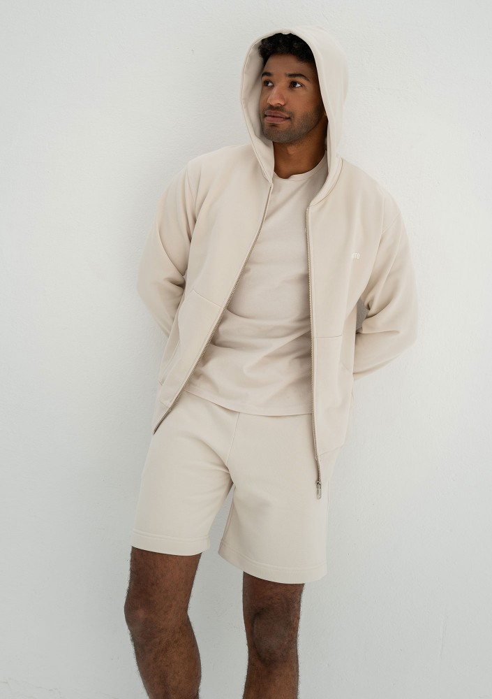 Pure - Men's coconuty zipped hoodie