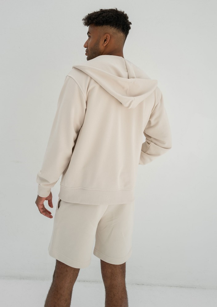 Pure - Men's coconuty zipped hoodie