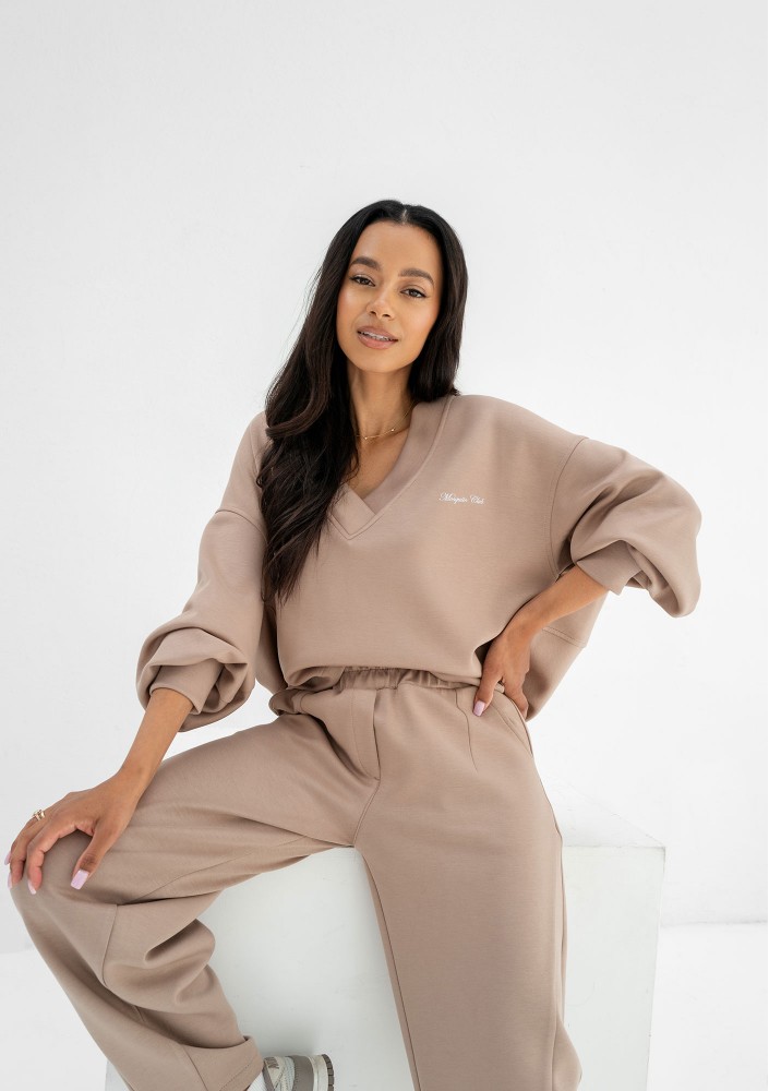 Ollie - Latte beige rayon sweatshirt
