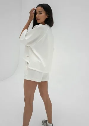 Jess - Ecru soft sweatshorts