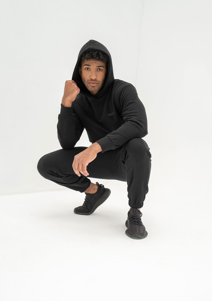 Pure - Męska bluza z kapturem Black