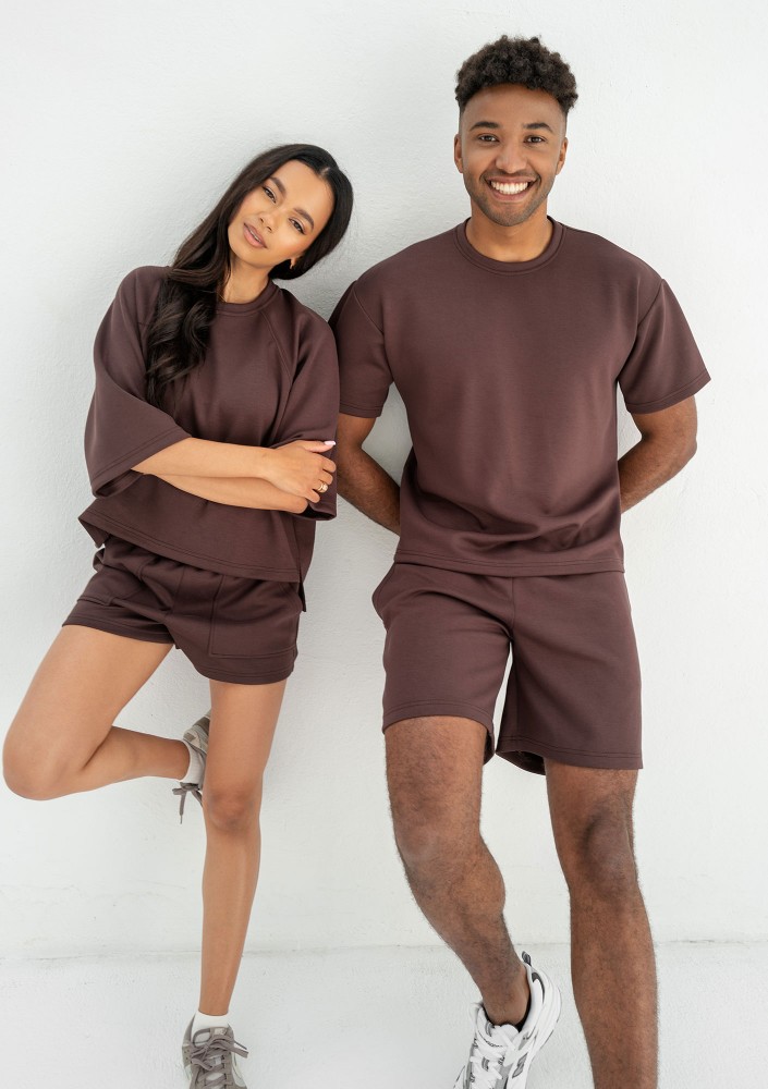 Jess - Brown soft sweatshorts