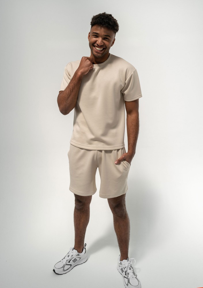 Boyd - Men's beige soft T-shirt