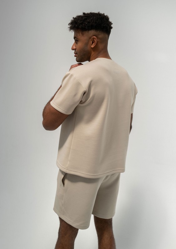 Boyd - Męskie szorty z dzianiny soft Beige