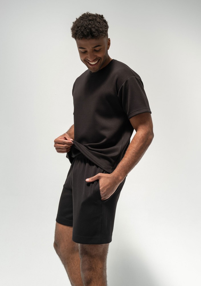 Boyd - Męska koszulka z dzianiny soft Black