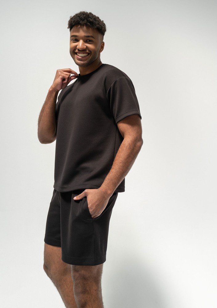 Boyd - Męskie szorty z dzianiny soft Black