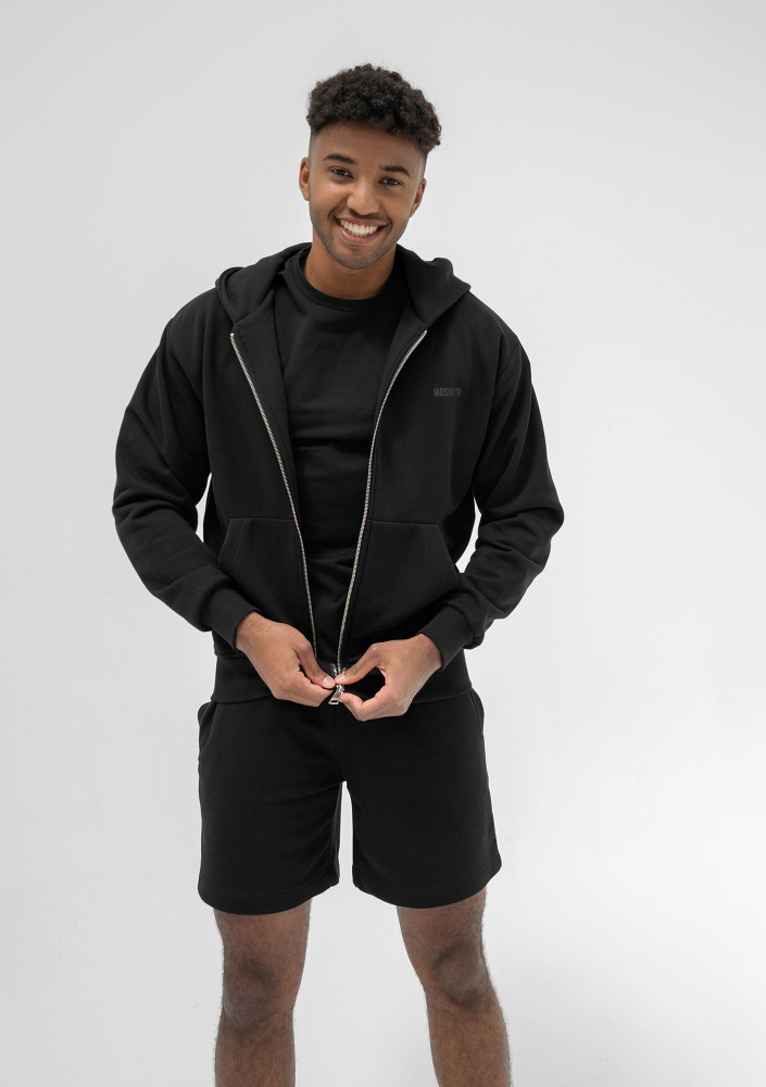 Pure - Men's black zipped hoodie