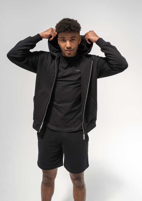 Pure - Men's black zipped hoodie
