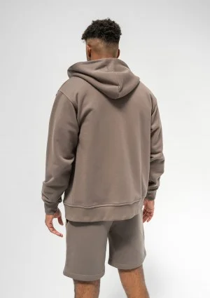 Pure - Men's savannah tan brown zipped hoodie