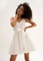 Lilu - White cotton summer mini dress