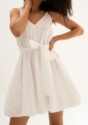 Lilu - White cotton summer mini dress