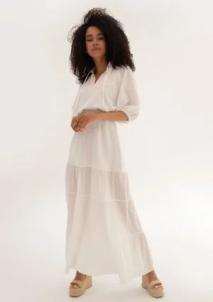 Soleil - White cotton summer blouse