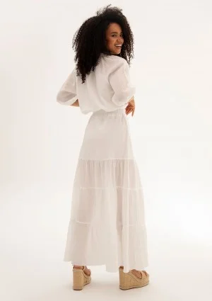 Soleil - White cotton summer blouse