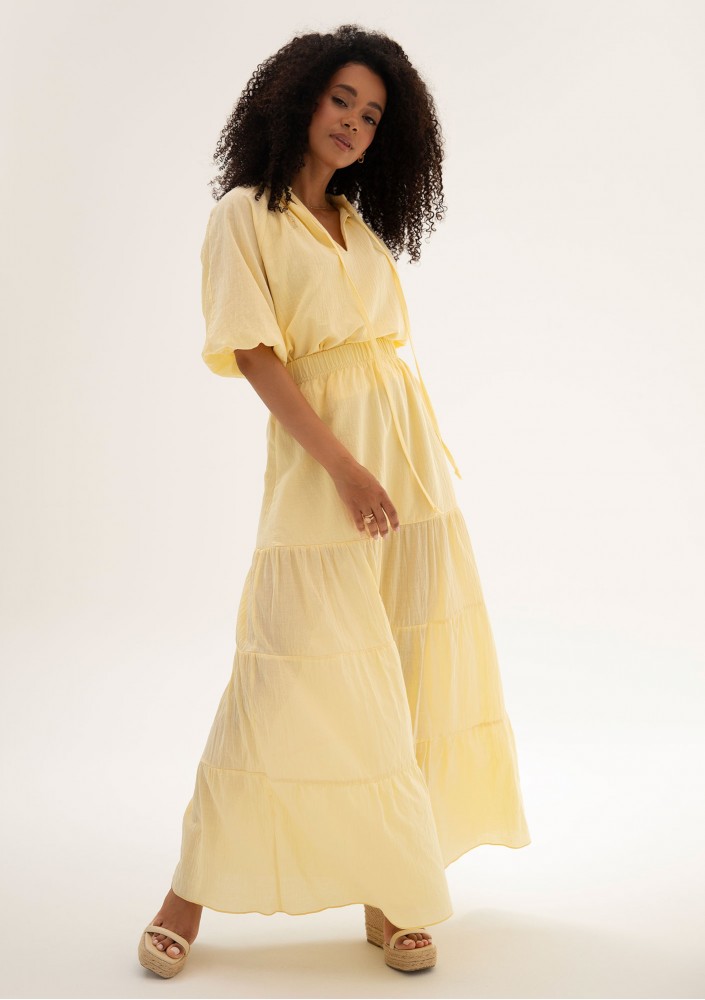 Soleil - Banana yellow cotton summer blouse