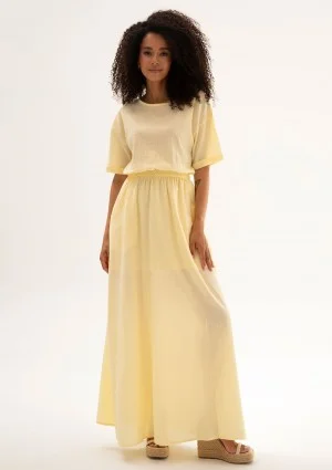 Eveil - Banana yellow cotton summer maxi dress