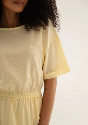 Eveil - Banana yellow cotton summer maxi dress