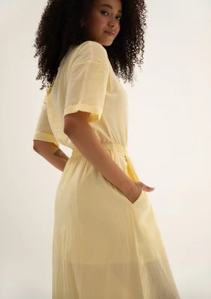 Eveil - Banana yellow cotton summer maxi dress