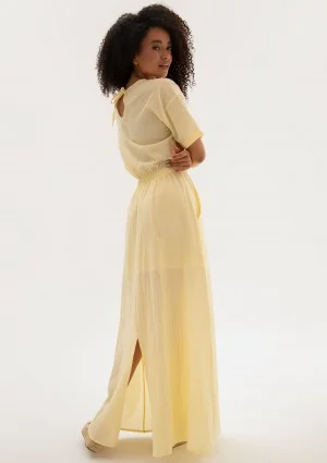 Eveil - Banana yellow cotton summer maxi dress