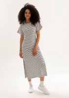 Everyday Dress - T-shirtowa sukienka z taliowaniem w Paski