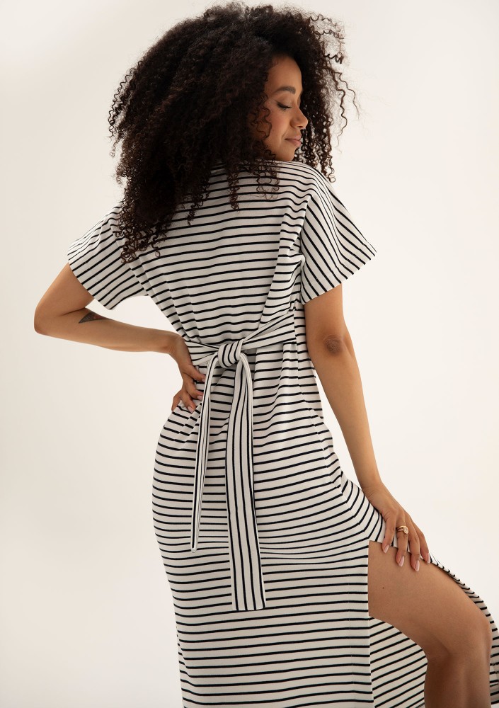 Everyday Dress - Striped midi T-shirt dress