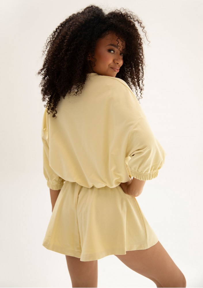 Softie - Butter yellow thin cotton sweatshirt