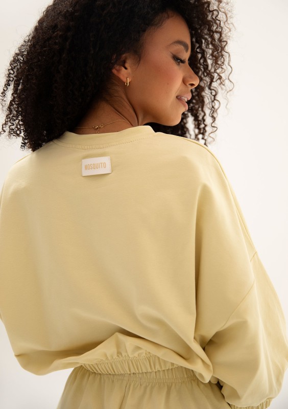 Softie - Butter yellow thin cotton sweatshirt