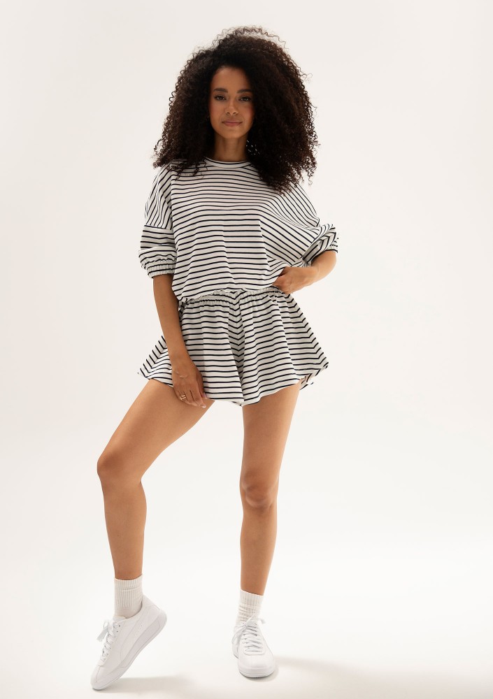 Softie - Cienka bluza z bawełnianej dzianiny w Paski