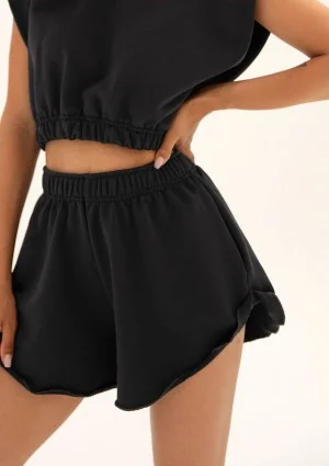 Sugar Fit - Black boxy cropp sleeveless hoodie