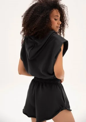 Sugar Fit - Black raw edge shorts