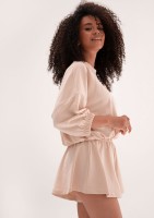 Softie - Cienka bluza z bawełnianej dzianiny Oat Beige