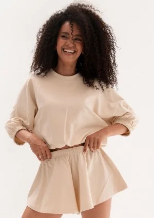 Softie - Beige thin cotton sweatshirt