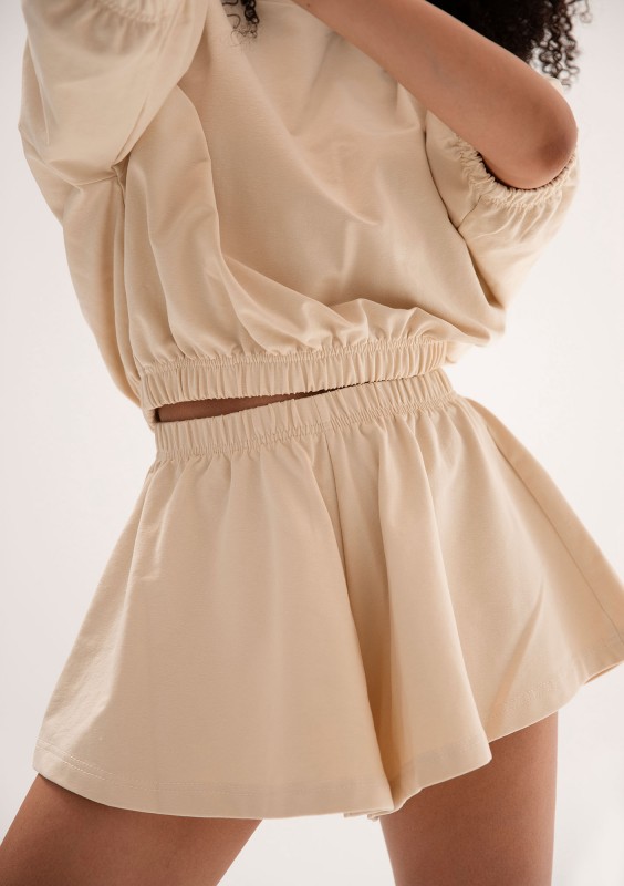 Softie - Cienka bluza z bawełnianej dzianiny Oat Beige