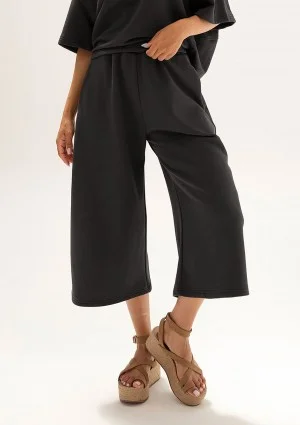 Cozy Flow - Brown cotton culotte pants