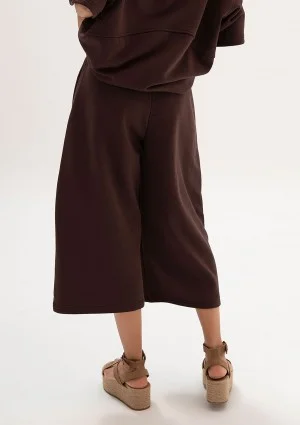 Cozy Flow - Brown cotton culotte pants