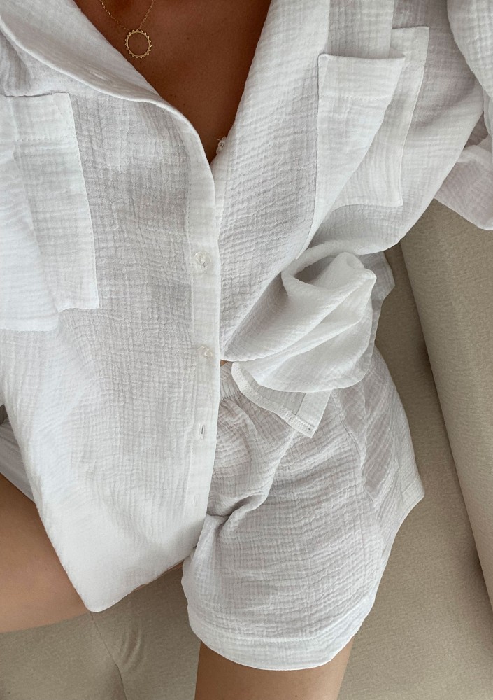 Palma - White muslin shirt
