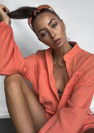 Palma - Orange muslin shirt