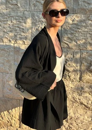 Pavla - Black muslin shirt