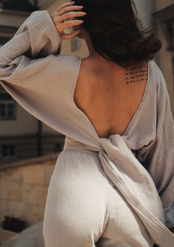 Alines - Taupe muslin top