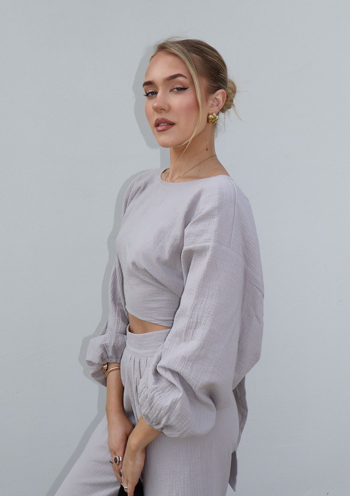 Alines - Taupe muslin top
