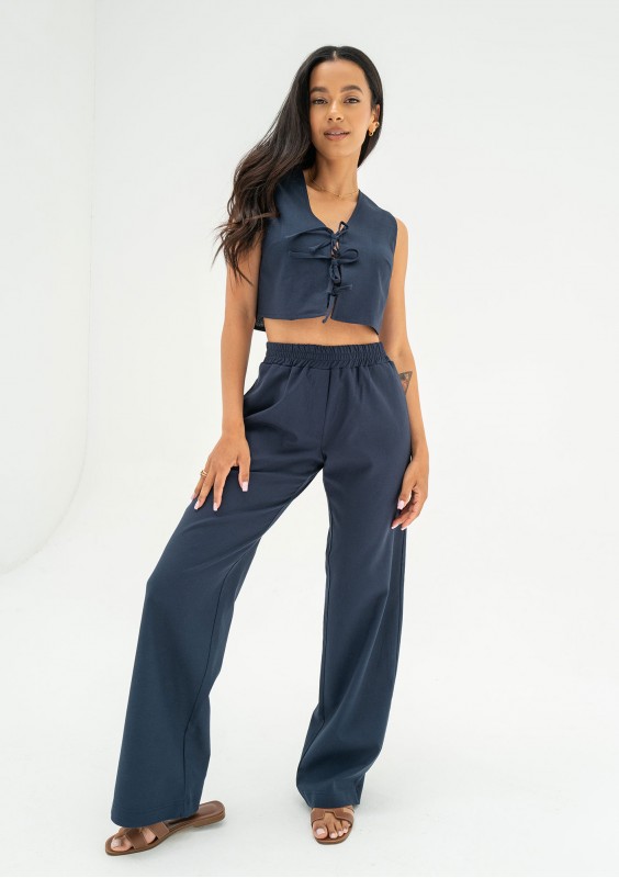 Solve - Navy blue linen pants