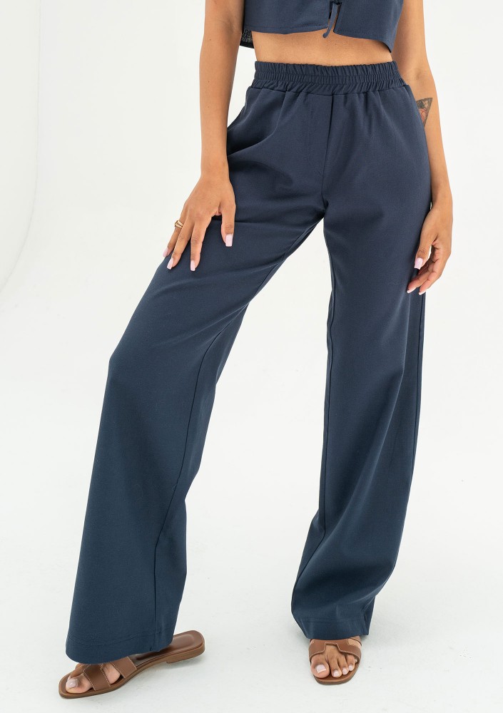Solve - Navy blue linen pants