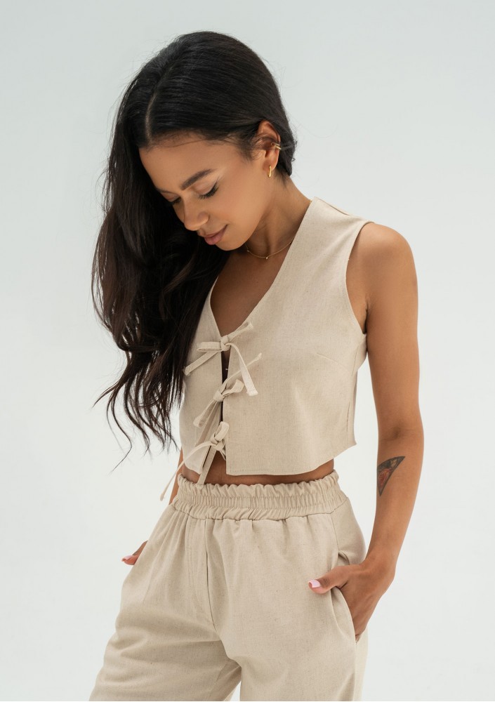 Solve - Beige linen top