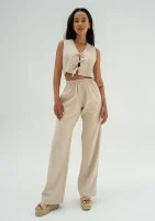 Solve - Proste spodnie z lnu Natural